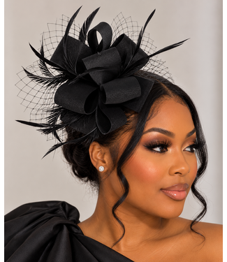 SOFTLY SPOKEN FASCINATOR - BLACK