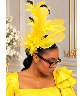 Windsor Bloom Fascinator - Yellow