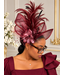 Windsor Bloom Fascinator - Burgundy