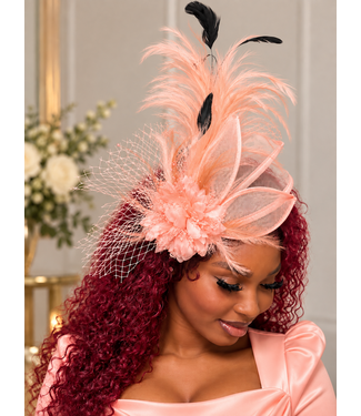 Windsor Bloom Fascinator - Peach
