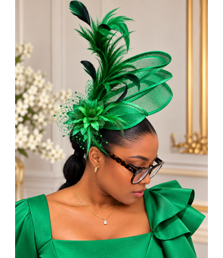 Windsor Bloom Fascinator - Green