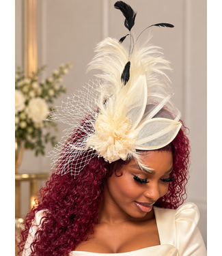 Windsor Bloom Fascinator - Ivory