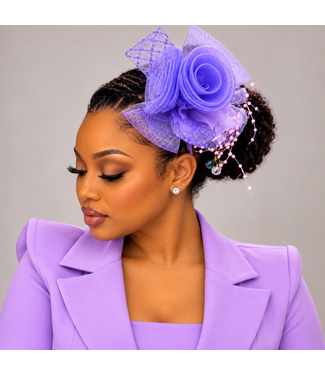 Grand Bloom Fascinator & Corsage - Lavender