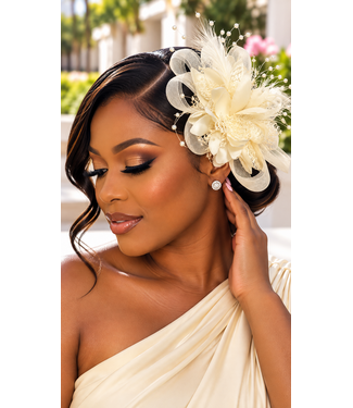 Lady Prestige Fascinator & Corsage - Ivory