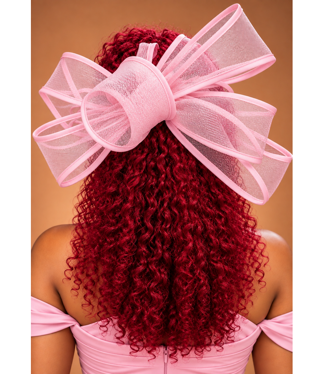 Bring The Drama Fascinator - Pink