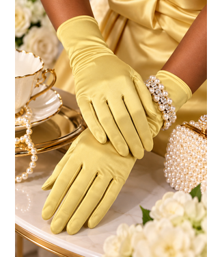 Satin Gloves - Gold