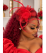 Hello Rose Fascinator - Red