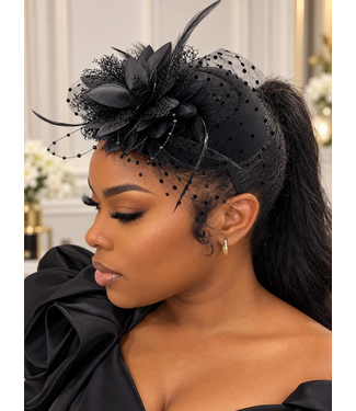 Subtle Empress Fascinator - Black