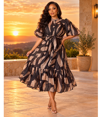 Mocha Moments Midi Dress