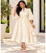 Petal Frenzy Buttoned Dress - Ivory