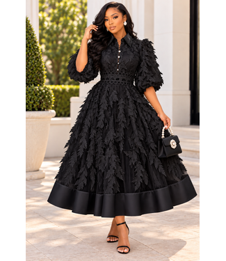 Special Invitation Midi Dress - Black