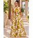 Botanical Breeze Maxi Dress  - Wasabi
