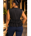 In Good Company Ruffle Top - Black