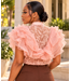 Lace Moments Ruffle Top - Pink