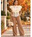 Lace Moments Ruffle Top - Ivory