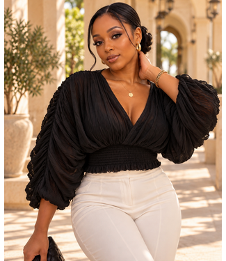 Am I The Drama Top - Black