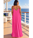 Sea Glass Pleated Maxi Dress - Hot Pink