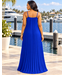 Go Along Pleated Maxi Dress - Royal Blue