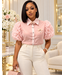 Pretty Girls Only Buttoned Top - Pink