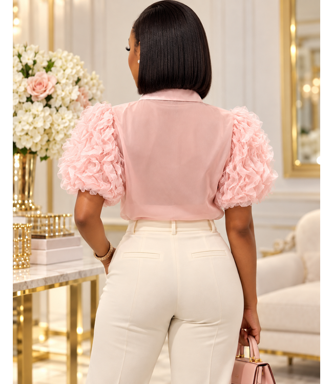 Pretty Girls Only Buttoned Top - Pink