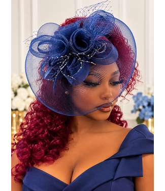 No Dull Moments Fascinator - Navy
