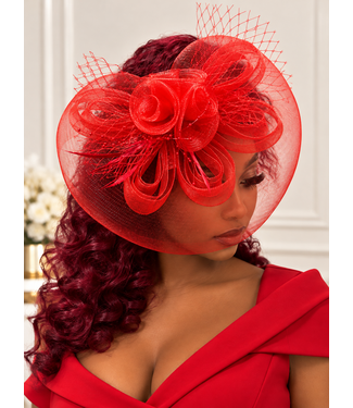NO DULL MOMENTS FASCINATOR - RED