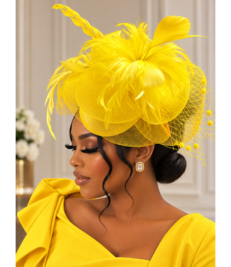 The First Lady Fascinator - Yellow