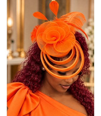 DIFFERENT BREED FASCINATOR - ORANGE