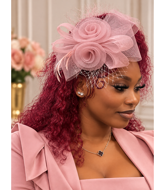 Double The Love Fascinator - Mauve