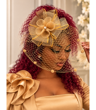 Well Wishes Fascinator - Tan