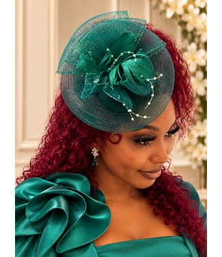 SMALL GESTURES FASCINATOR - GREEN