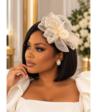 ROSETTE DREAMS FASCINATOR - IVORY