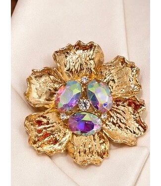Antique Love Brooch - Gold Iridescent