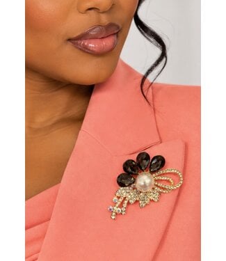 Garden Gala Brooch - Pewter