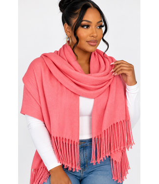 Coral Pashmina Scarf