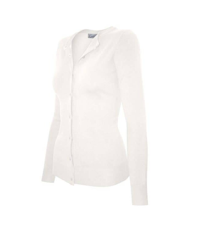 Ivory Round Neck Cardigan