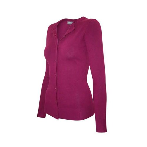 Magenta Round Neck Cardigan Magenta Round Neck Cardigan