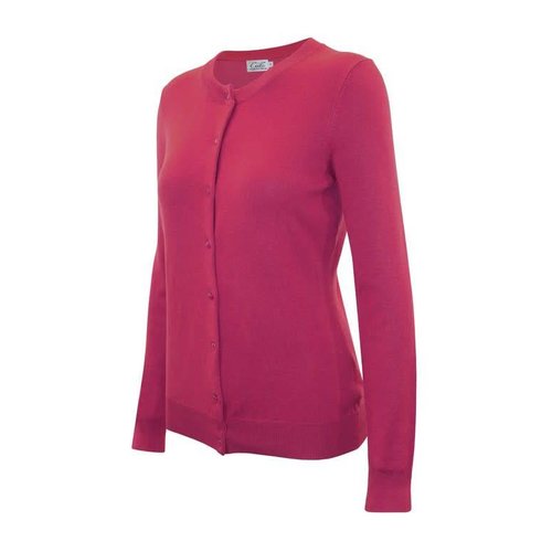 Hot Pink Round Neck Cardigan Hot Pink Round Neck Cardigan
