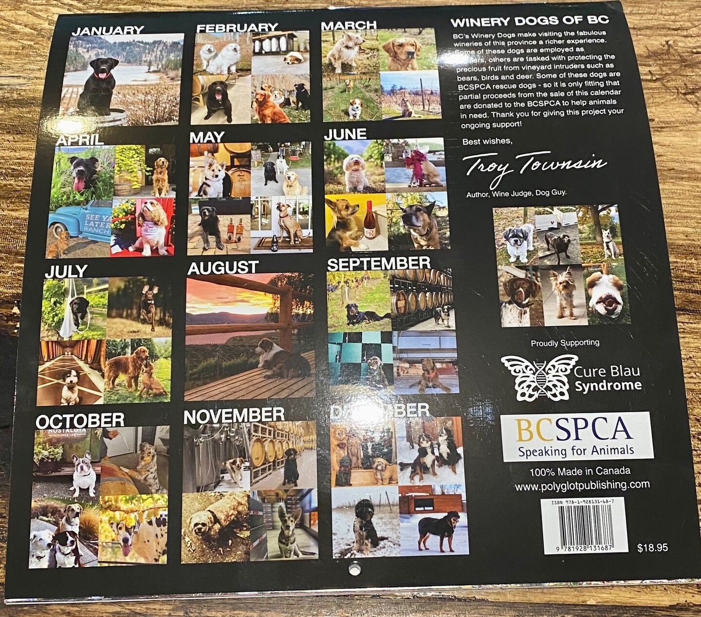 Winery Dogs Calendar Nostalgia Wines Inc. Online Store
