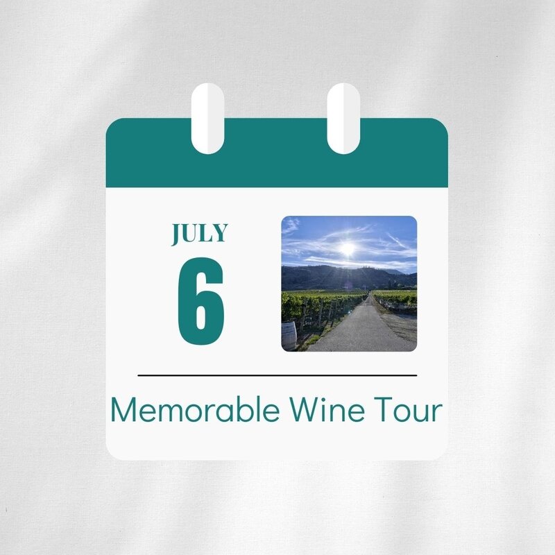Registration -Memorable Wine Tour - July 6 2024