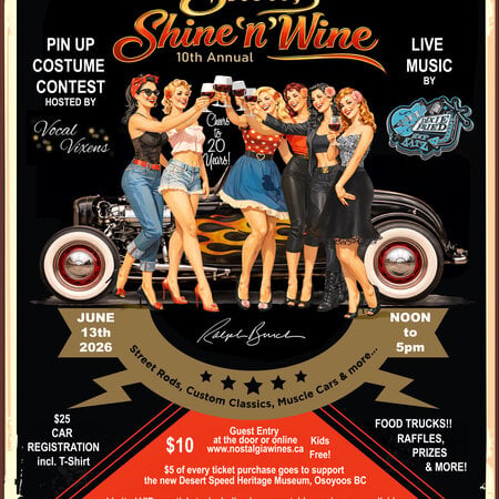 10th Annual Show, Shine 'N' Wine Car/Truck/Bike Registration