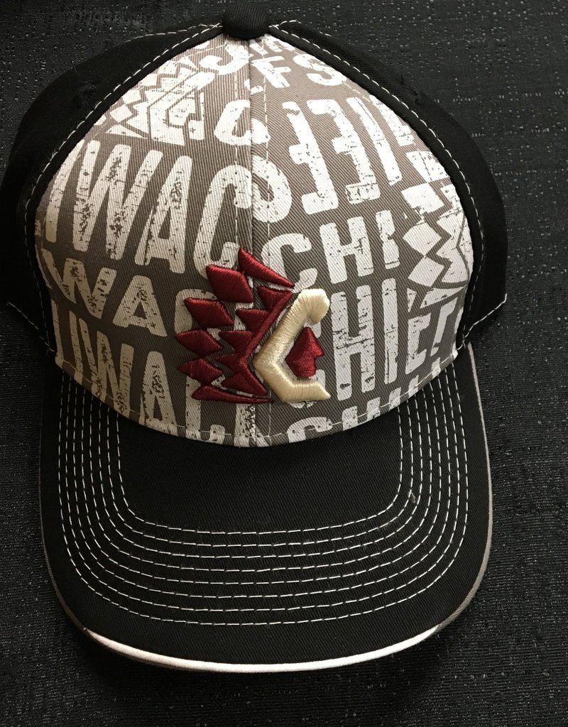 Black Distressed Logo Hat