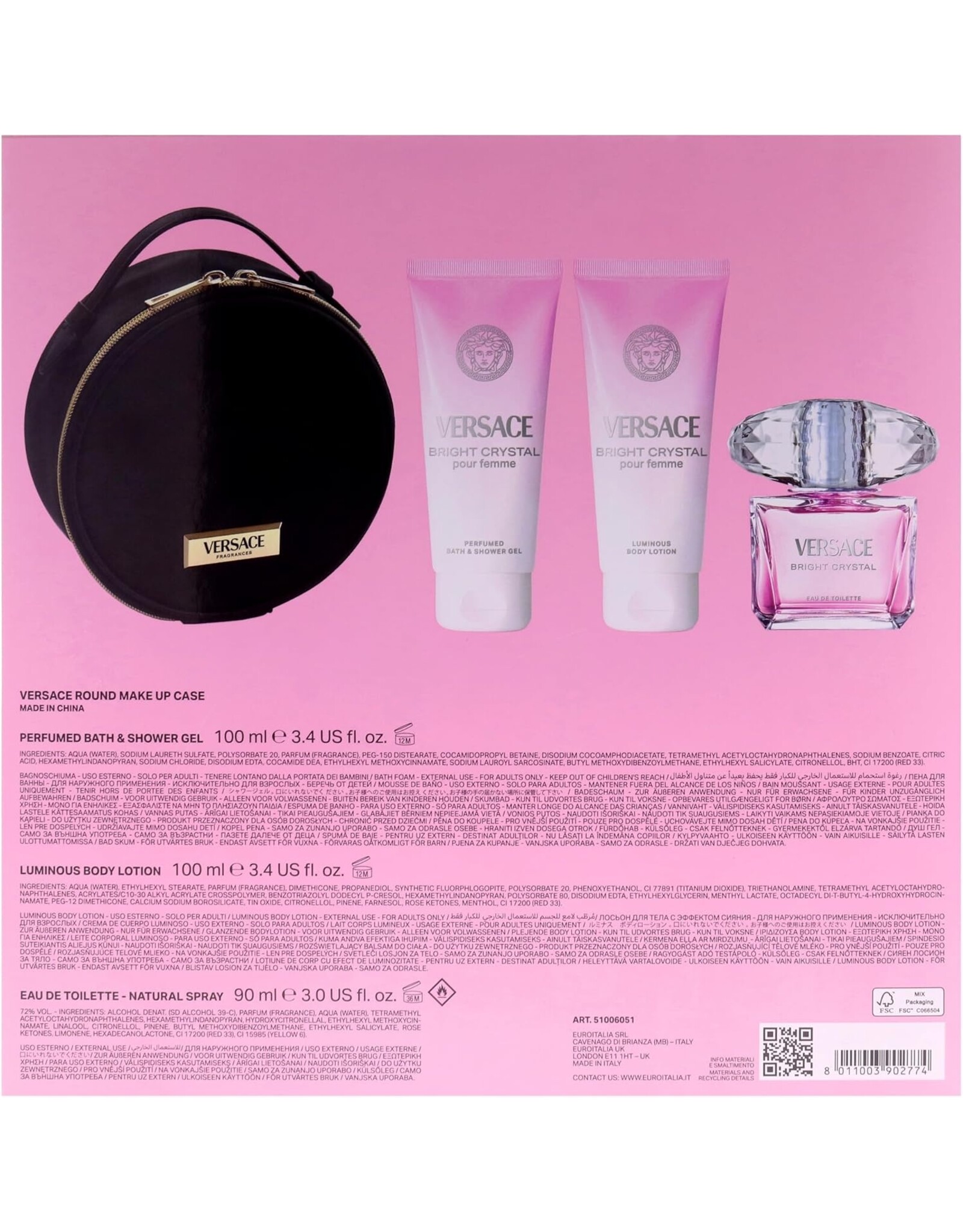 VERSACE VERSACE BRIGHT CRYSTAL 4PC SET