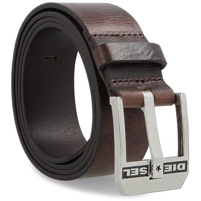 men's diesel brown leather belt