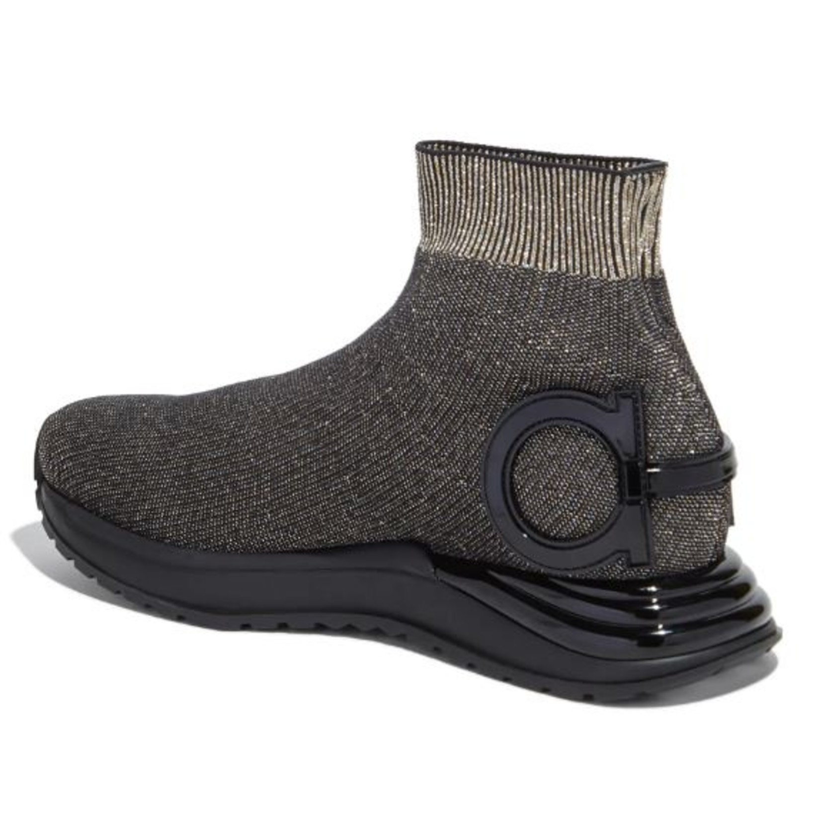 Salvatore Ferragamo Gardena Sock Sneakers Black