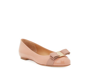 SALVATORE FERRGAMO BALLET VARINA PATENT BLUSH 676235 - Juliette