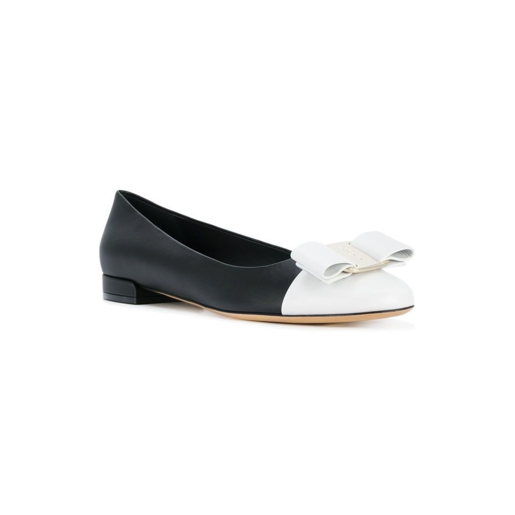 SALVATORE FERRAGAMO SALVATORE FERRAGAMO - BALLERINE VARINA CT BLACK/WHITE - 687421