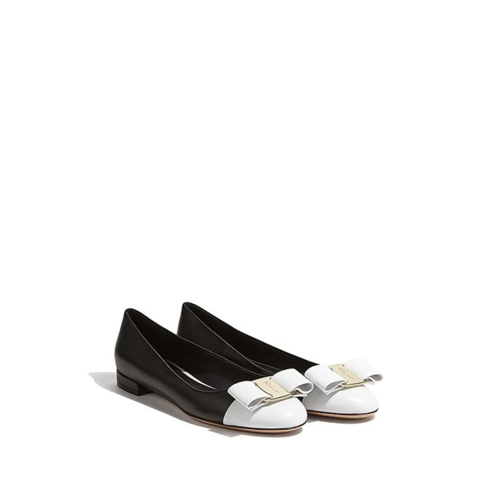 SALVATORE FERRAGAMO SALVATORE FERRAGAMO - BALLERINE VARINA CT BLACK/WHITE - 687421