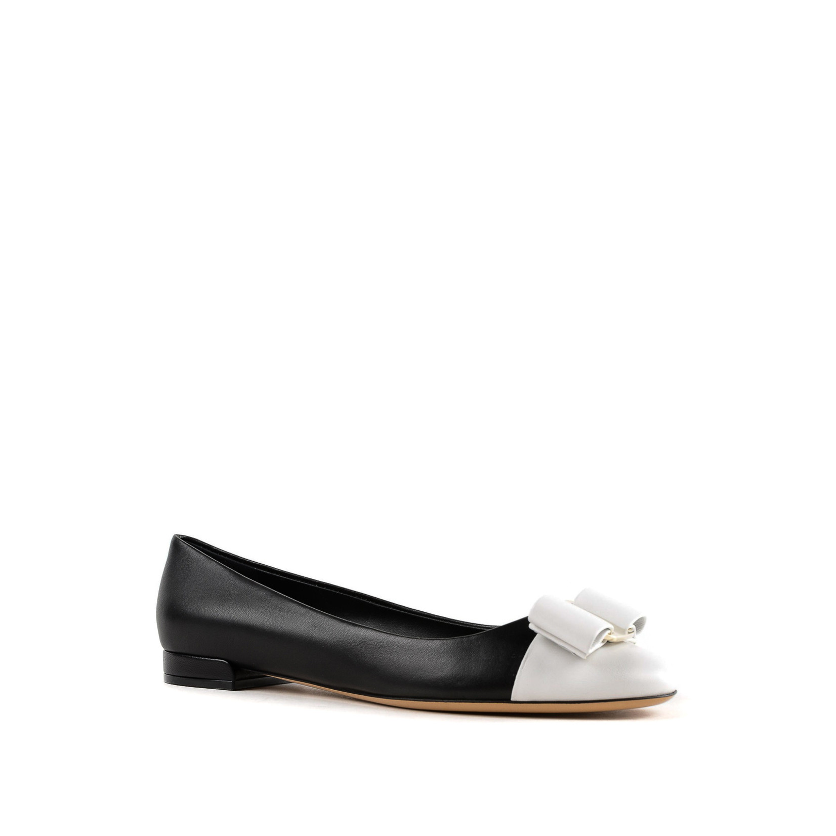 SALVATORE FERRAGAMO SALVATORE FERRAGAMO - BALLERINE VARINA CT BLACK/WHITE - 687421