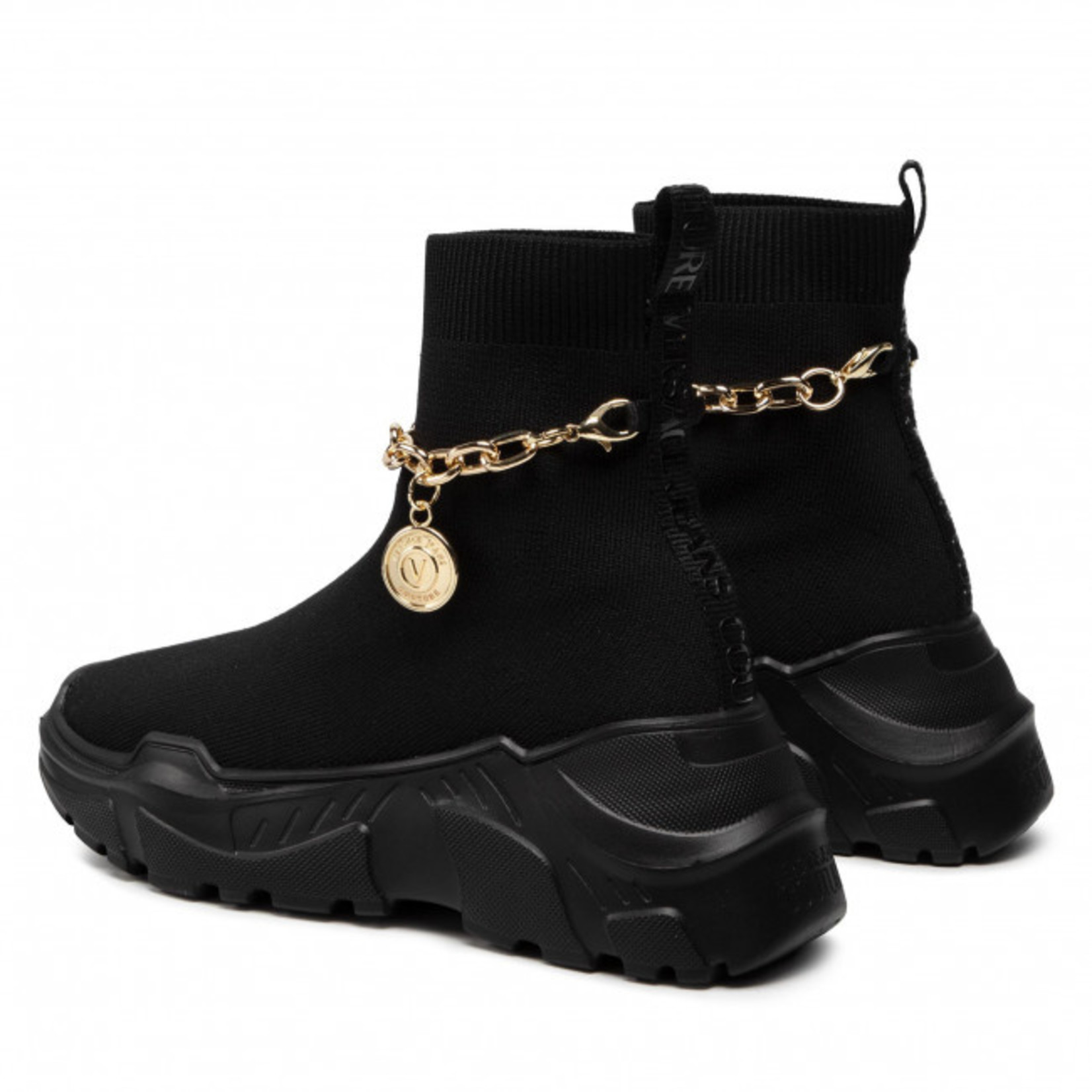 Versace Jeans Couture Black Structured Chain Strap India